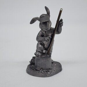 Michael Ricker Pewter Rabbit Figure Playing String 1996 #540/3000 VTG 3.5"
